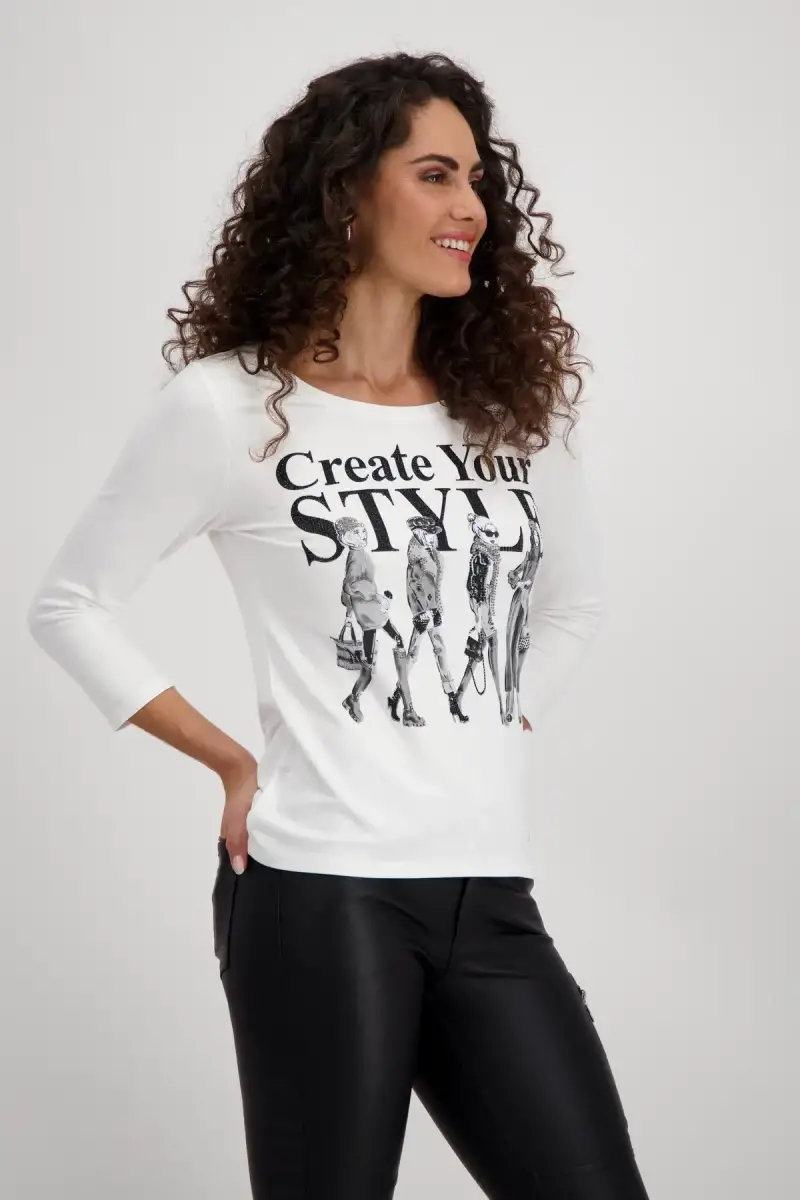 Monari Shirt mit Frauen Zeichnung Bestseller