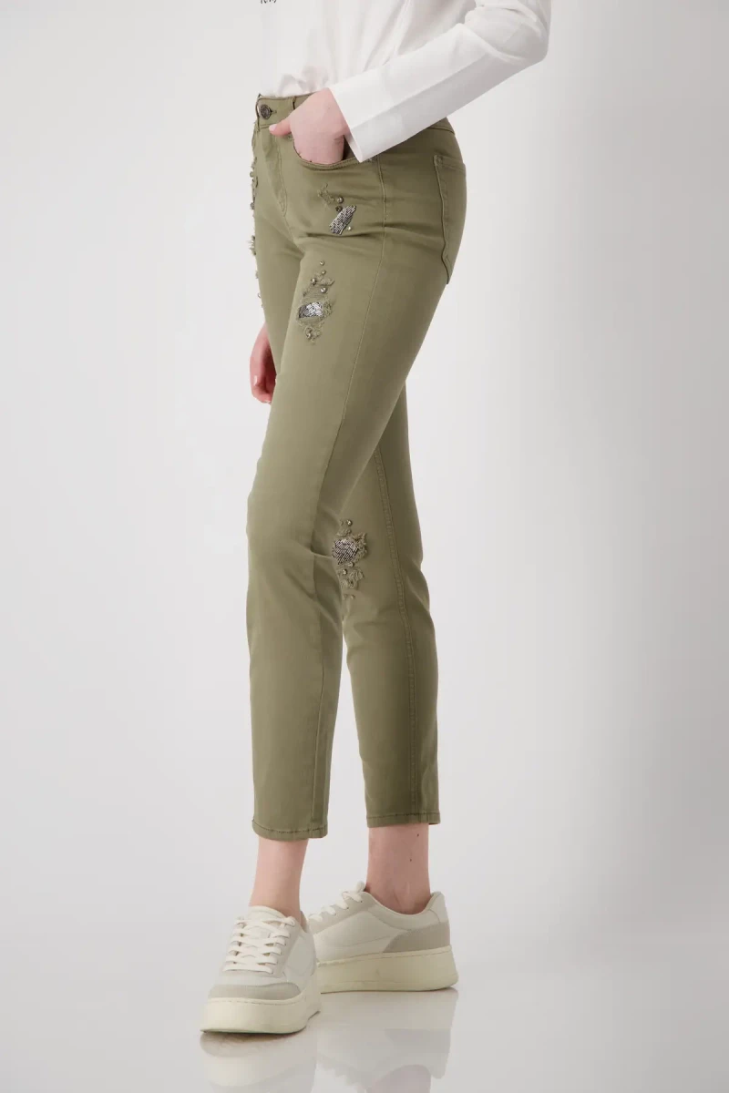 Monari Destroyed Jeans mit Schmuck Riesige Ersparnisse