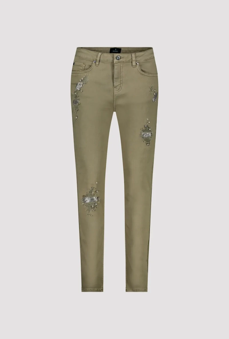 Monari Destroyed Jeans mit Schmuck Riesige Ersparnisse