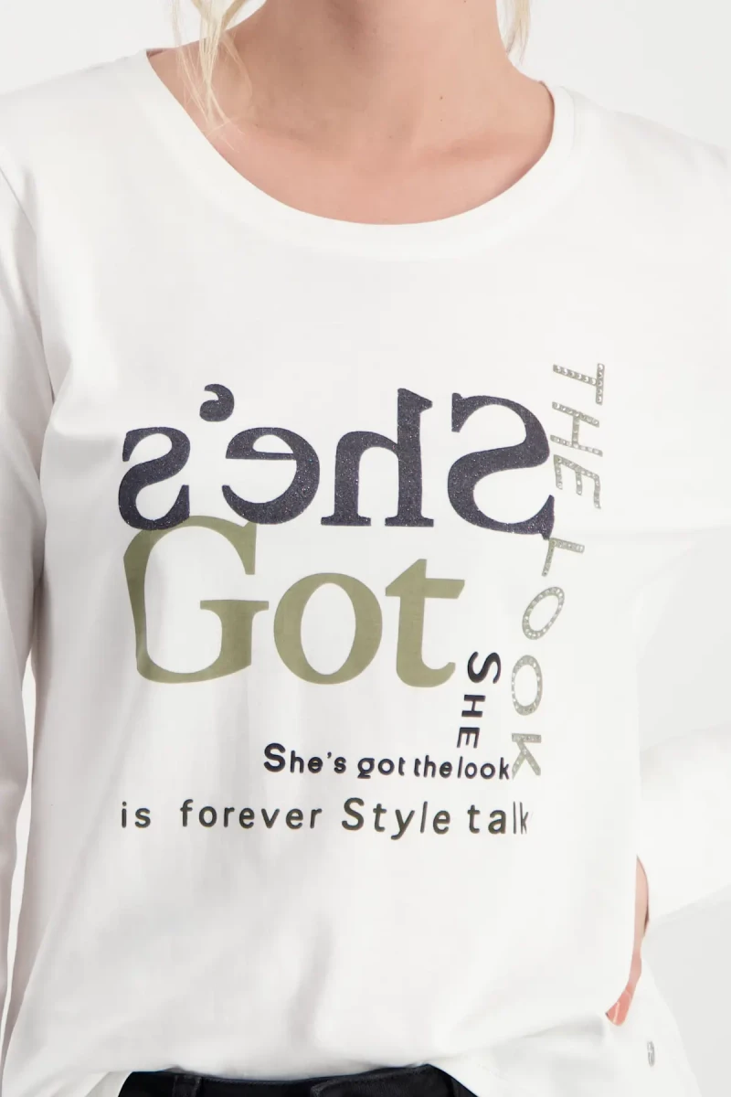 Monari Shirt mit Strass Schrift Wochenangebot