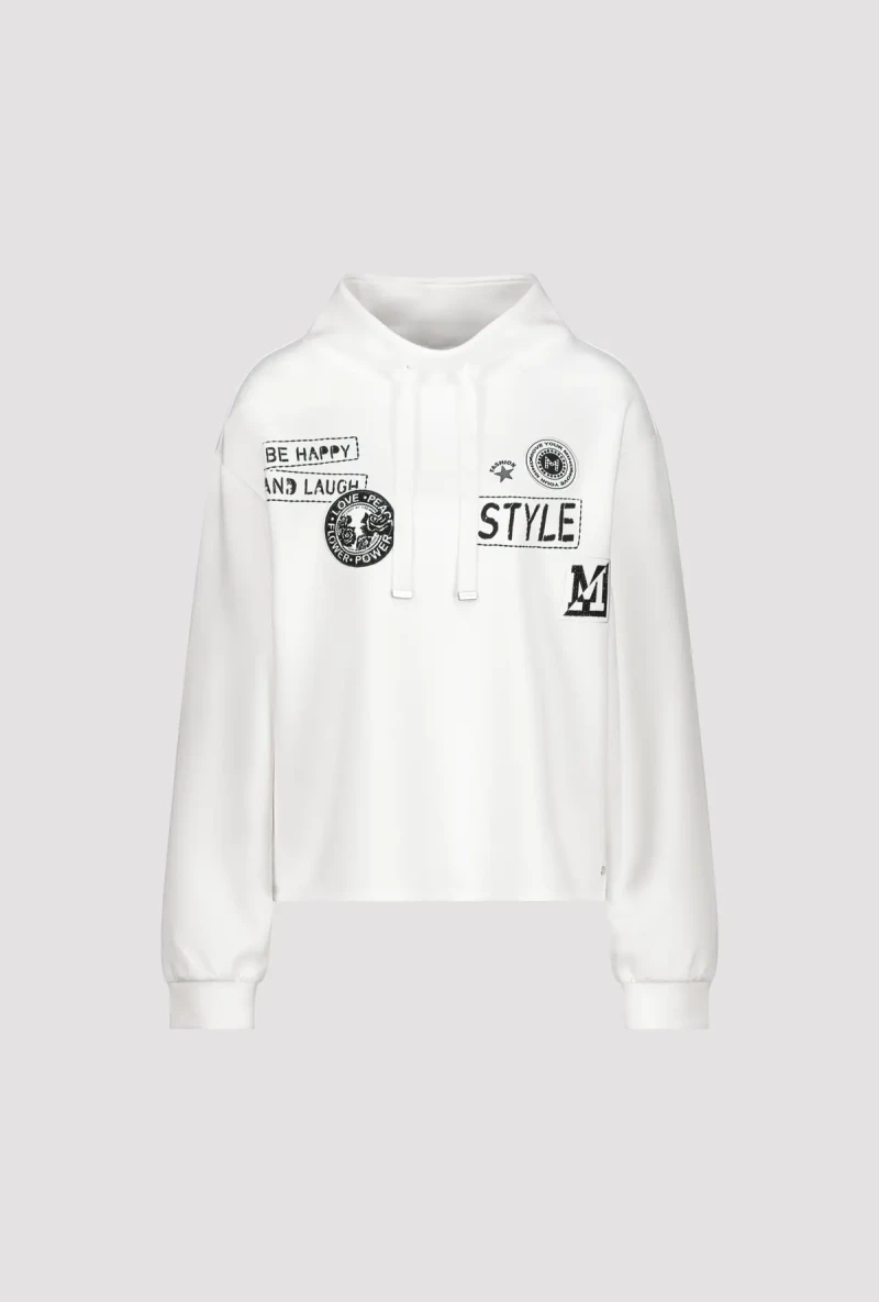 Monari Sweatshirt mit Patches und Strass Discount Store für neue Produkte