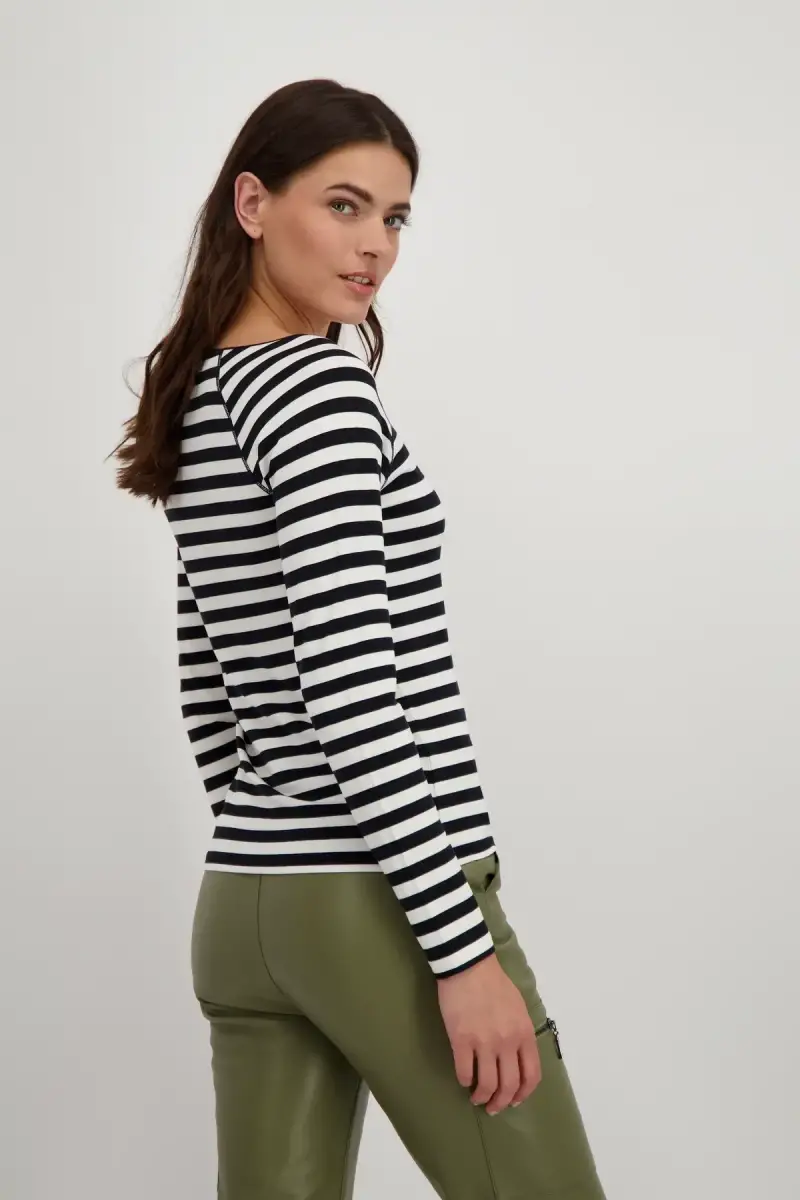 Monari Gestreiftes Shirt Super Rabatt