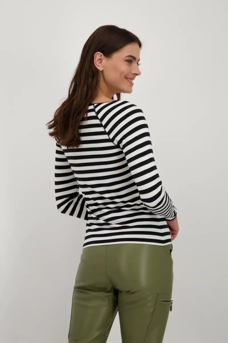 Monari Gestreiftes Shirt Super Rabatt