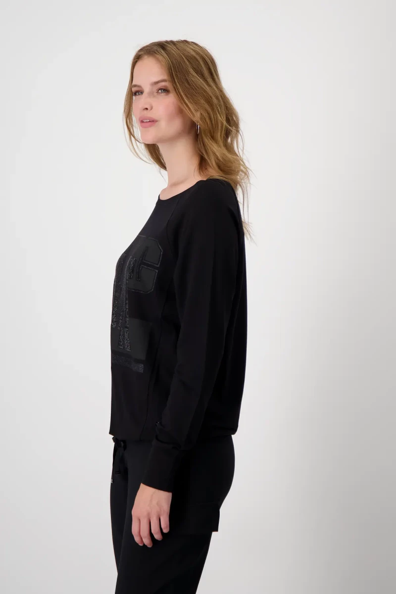 Monari Raglan Shirt mit Glitzerschrift Begrenzt auf 3 Tage