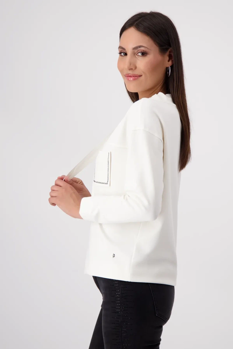 Monari Sweatshirt mit geschmückten Taschen Im Verkauf