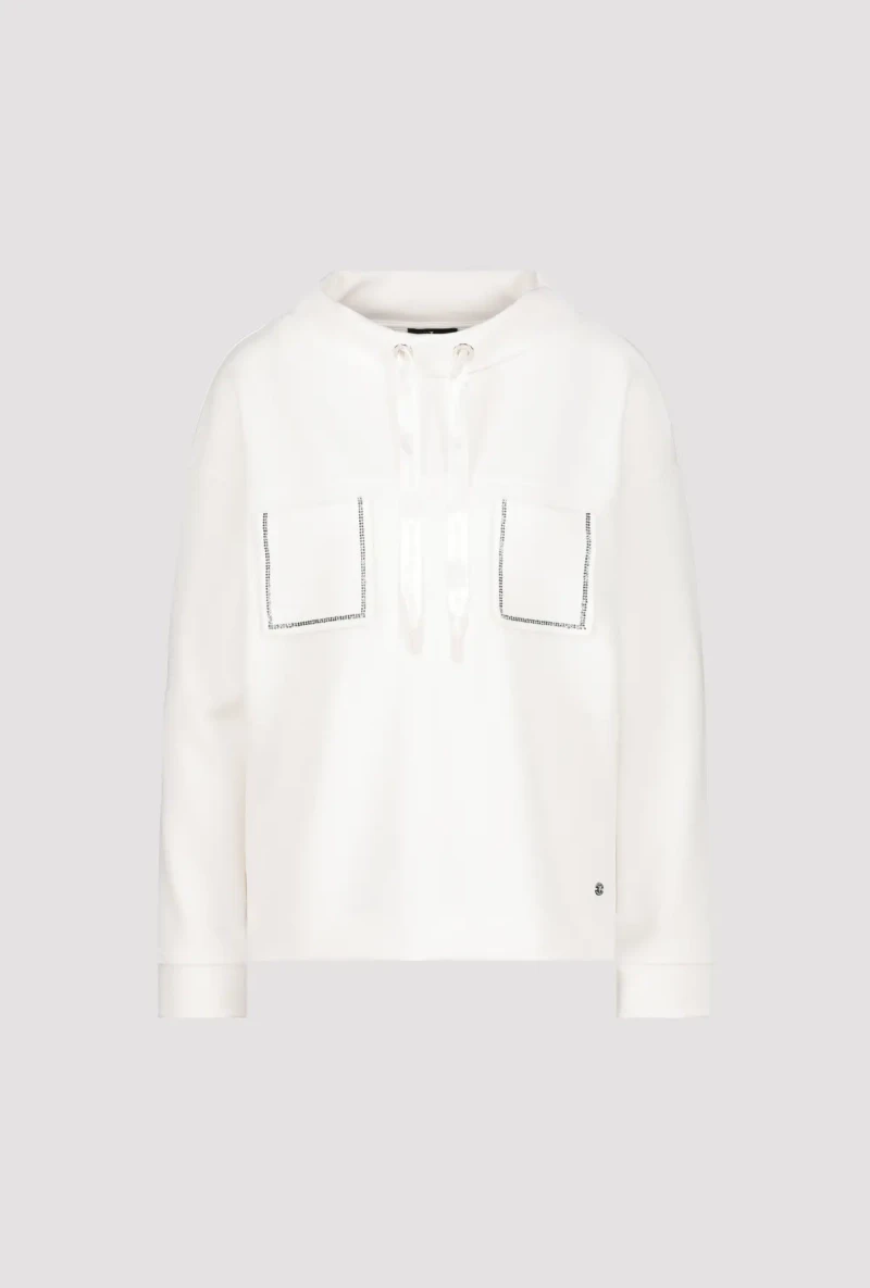 Monari Sweatshirt mit geschmückten Taschen Im Verkauf