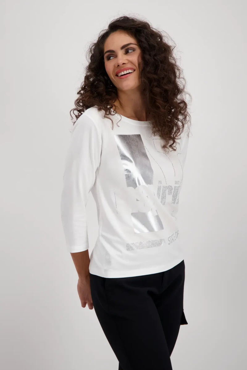 Monari Shirt mit tonigem Print Auslauf