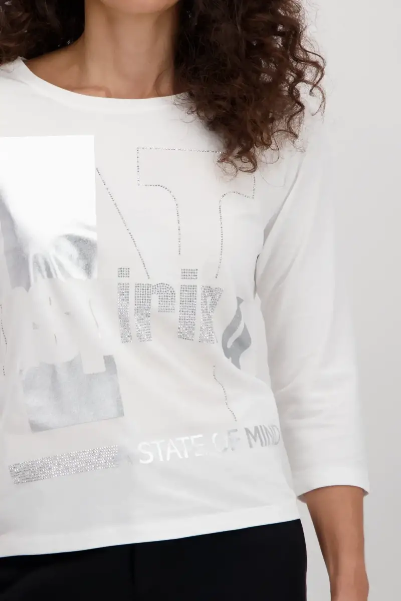 Monari Shirt mit tonigem Print Auslauf