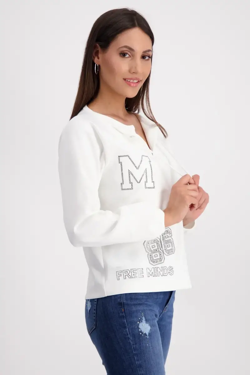 Monari Sweatshirt mit Schmuckschrift Blitzverkäufe