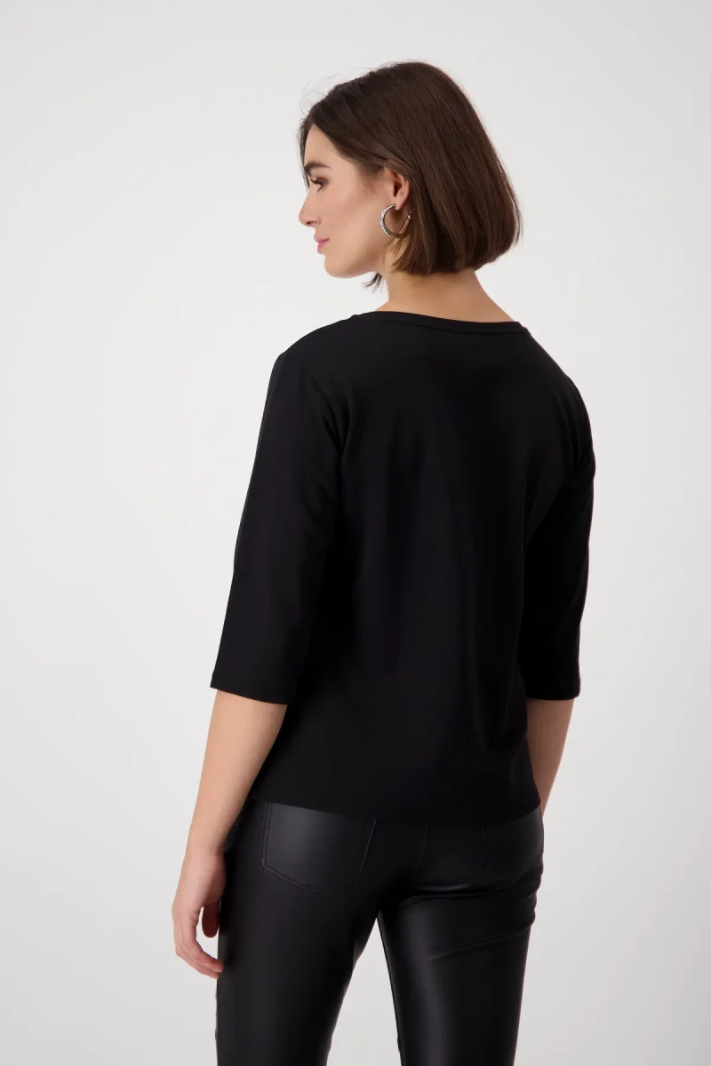 Monari Shirt mit Strass Schrift Limitierter Zeitrabatt