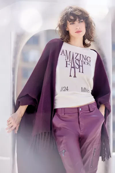 Monari Shirt mit Pailletten Schrift Online Shopping