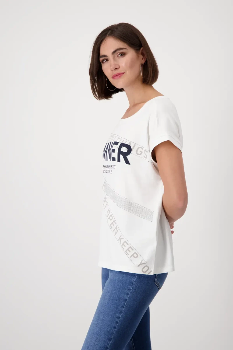 Monari Shirt mit Schrift Letzter Tag