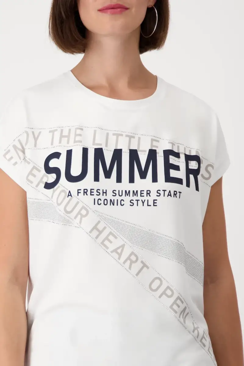 Monari Shirt mit Schrift Letzter Tag