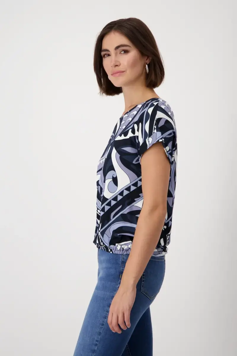 Monari T-Shirt mit Ornamentmuster Bis zu 50% Rabatt
