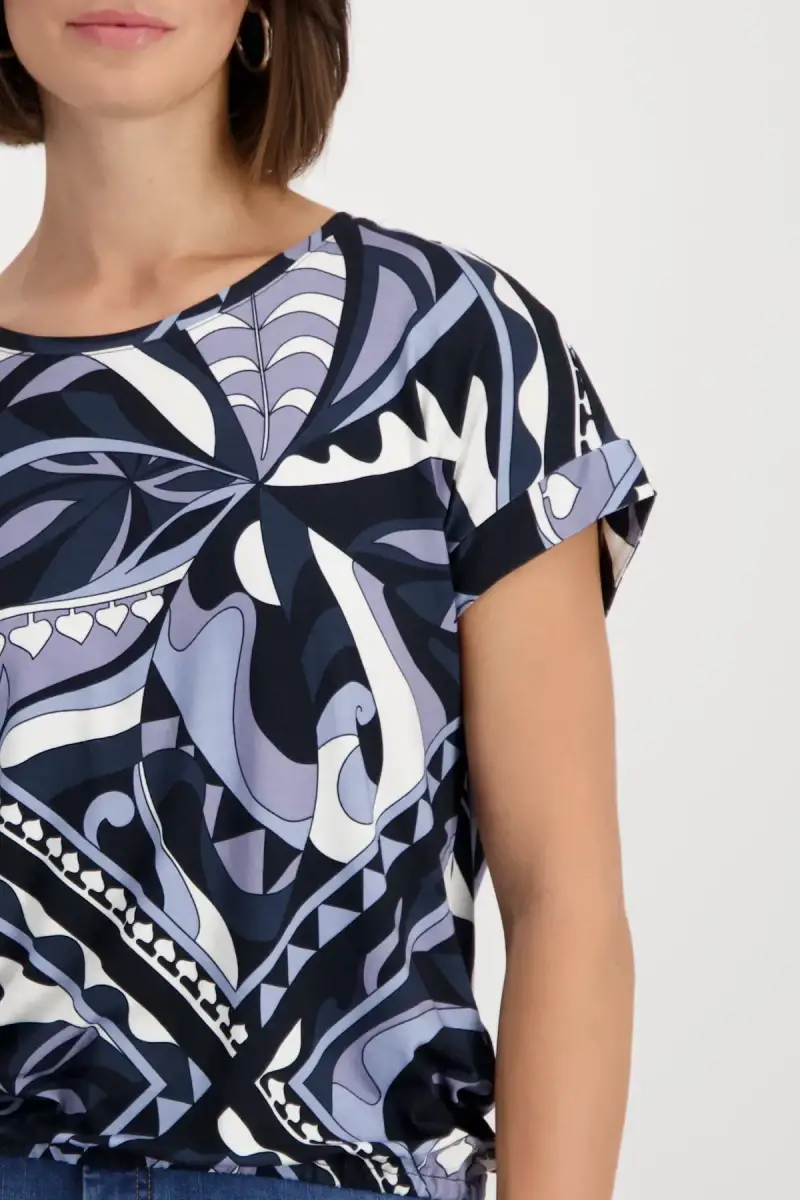 Monari T-Shirt mit Ornamentmuster Bis zu 50% Rabatt
