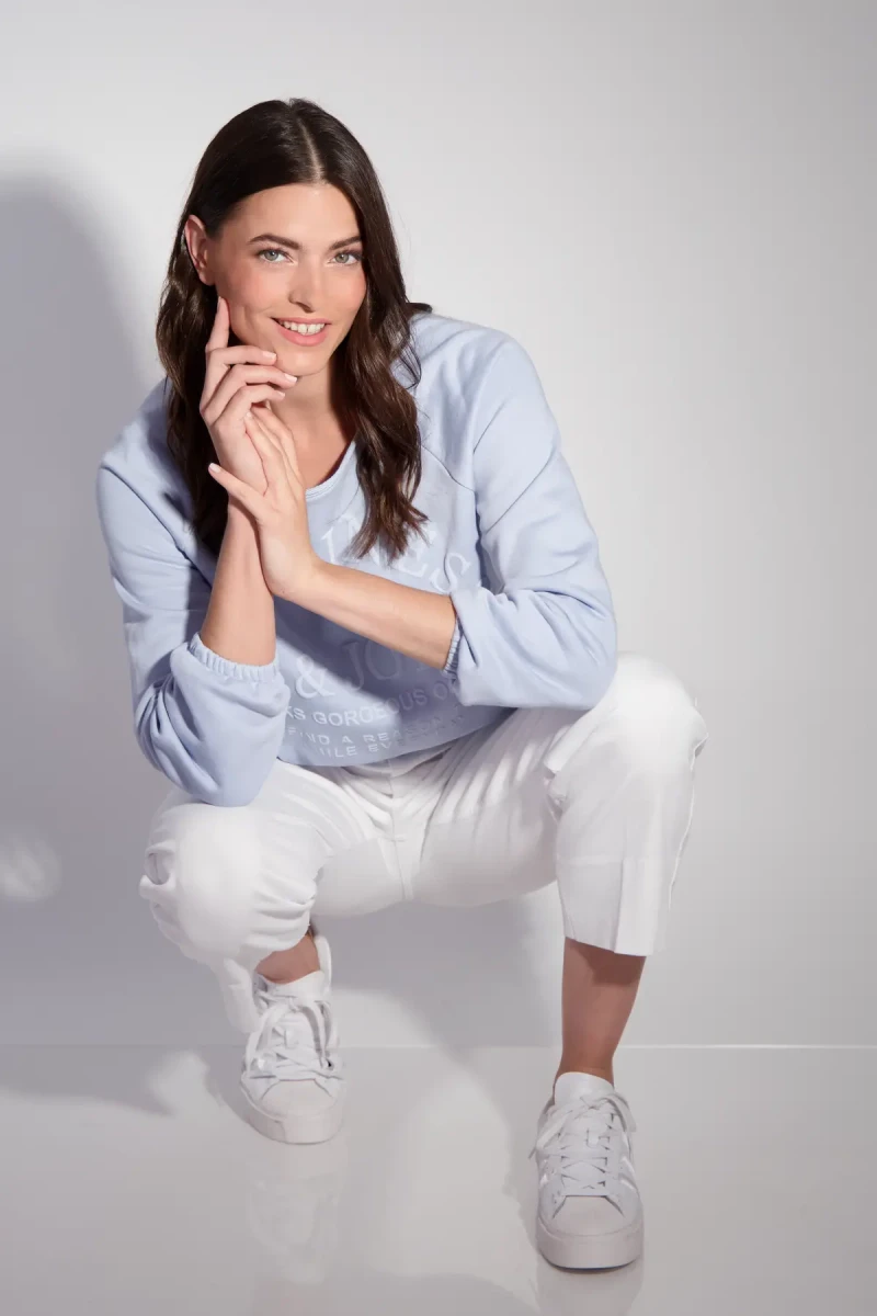 Monari Sweatshirt mit toniger Schrift Bis zu 65% Rabatt