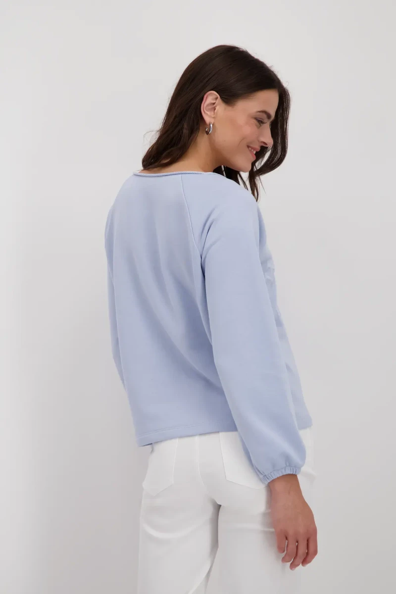 Monari Sweatshirt mit toniger Schrift Bis zu 65% Rabatt