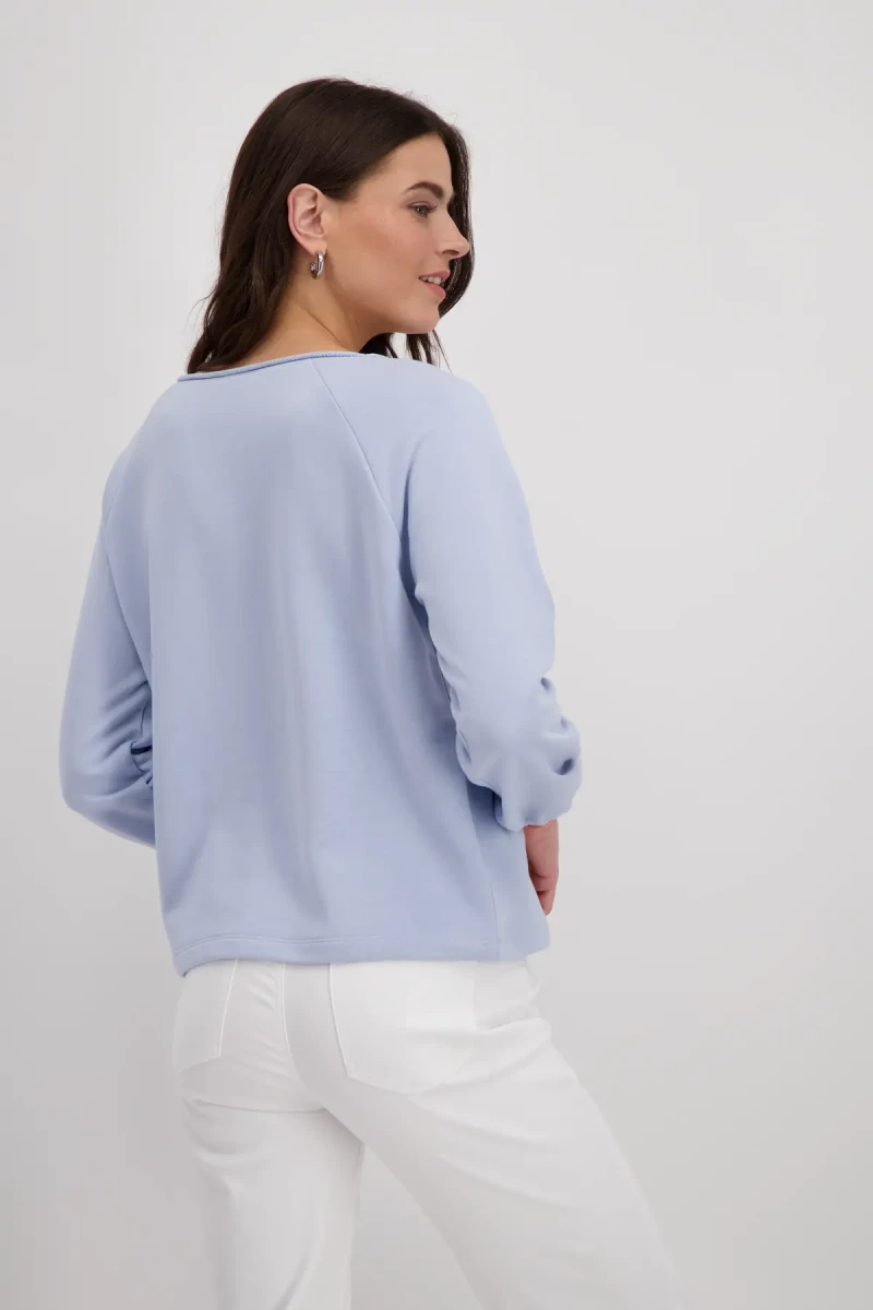 Monari Sweatshirt mit toniger Schrift Bis zu 65% Rabatt
