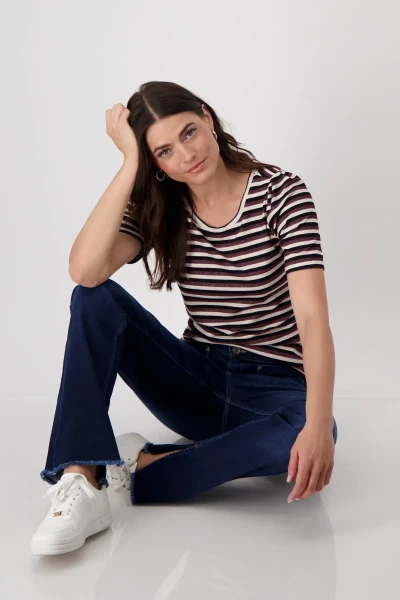 Monari Shirt mit High Heels Print Nur für heute
