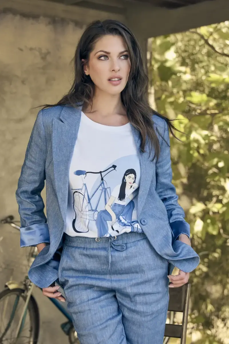 Monari T-Shirt mit Frauen Zeichnung Super Rabatt
