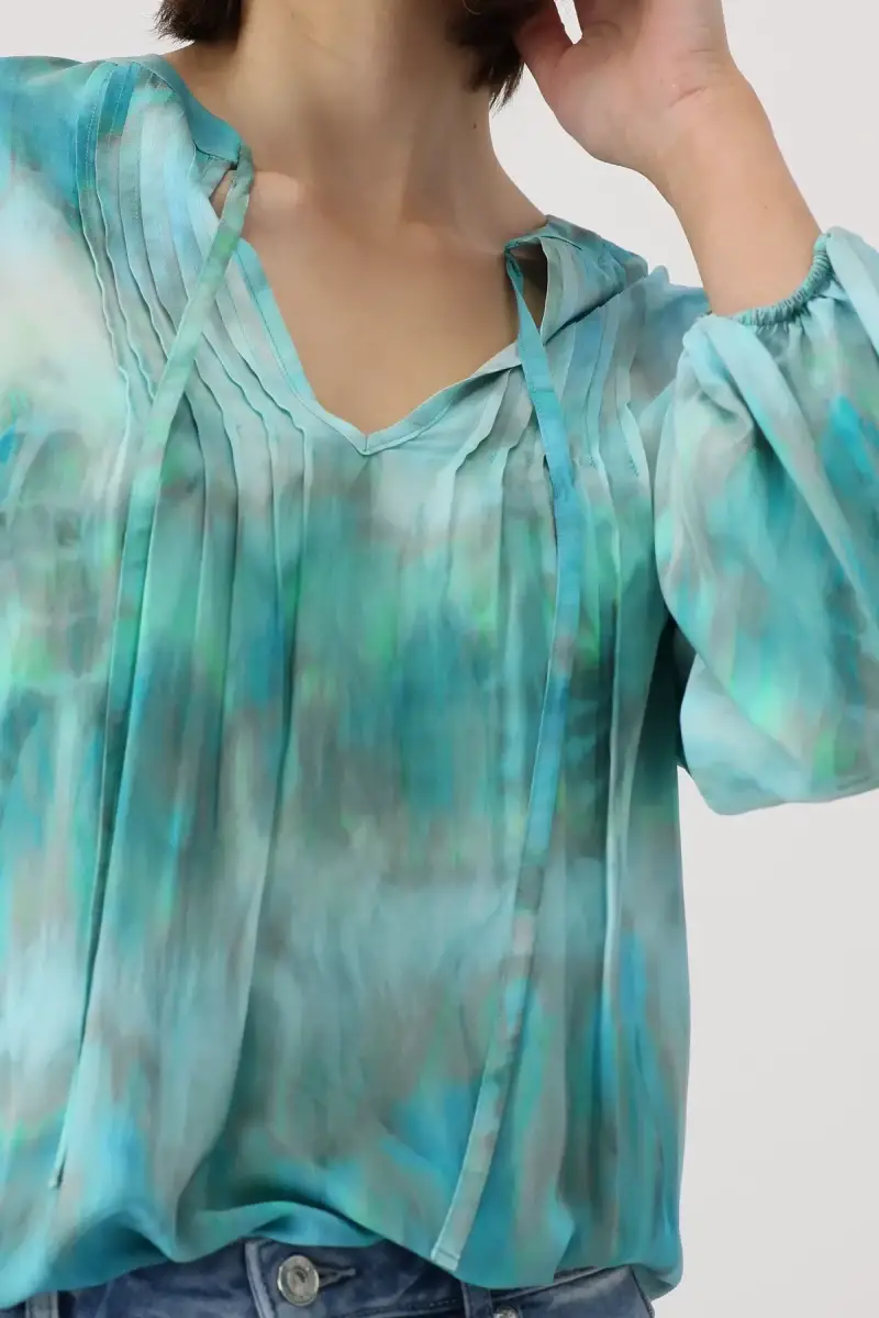 Monari Luftige Bluse mit Batikmuster Auslauf
