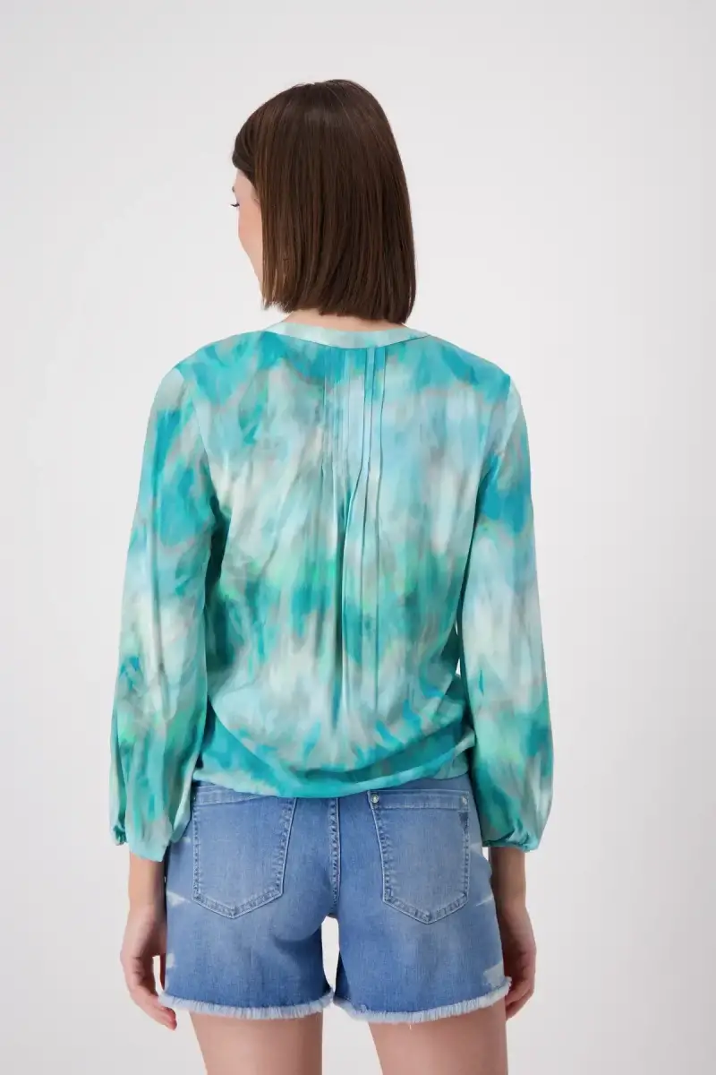 Monari Luftige Bluse mit Batikmuster Auslauf