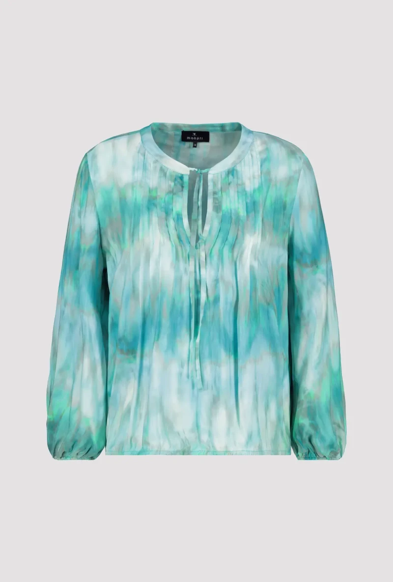 Monari Luftige Bluse mit Batikmuster Auslauf