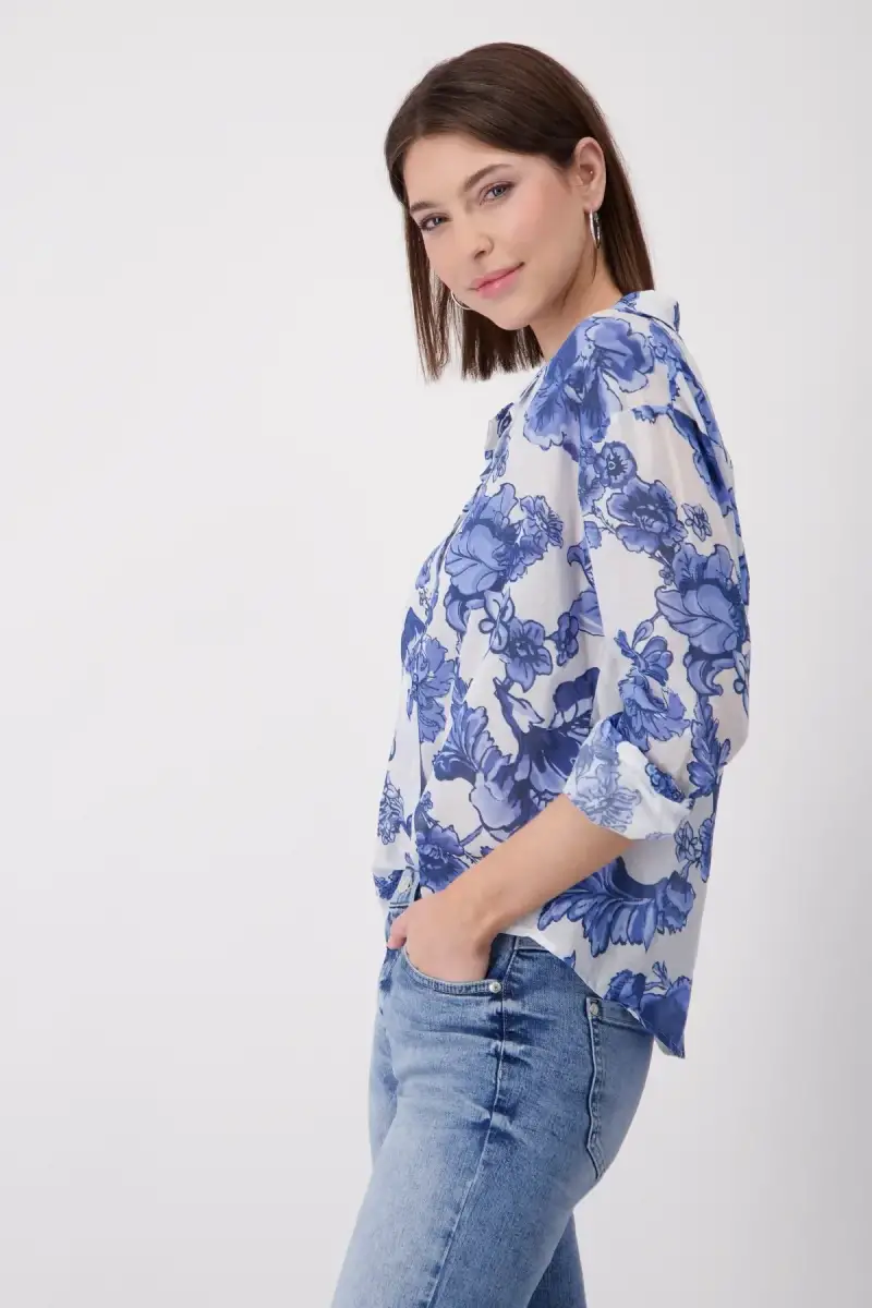 Monari Geblümte Bluse Kostenloser Versand