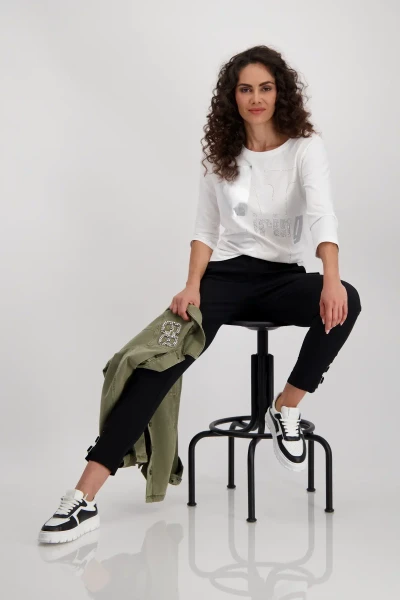 Monari Shirt mit Schmuckschrift Limitierter Zeitrabatt