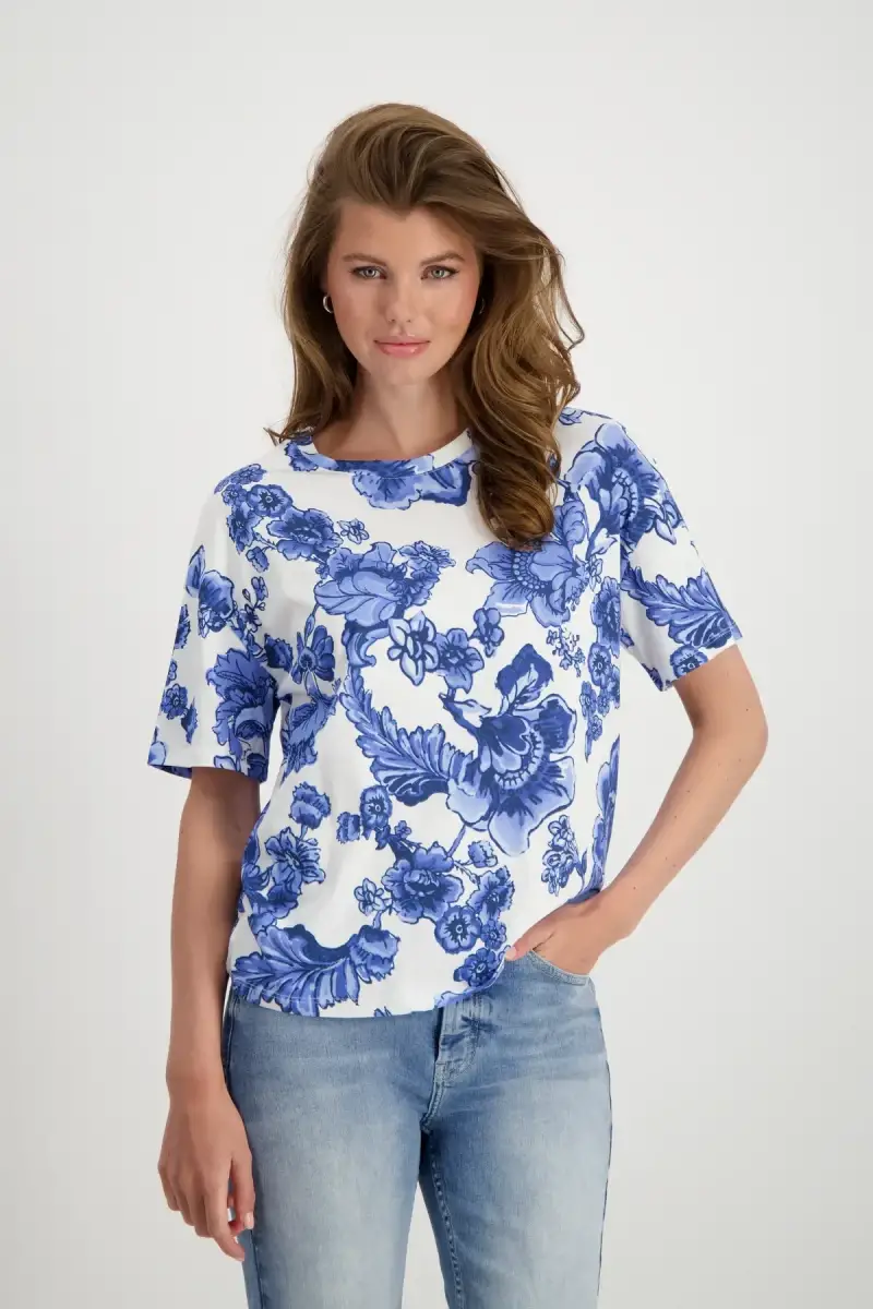 Monari T Shirt mit Blumen Versandkostenfrei