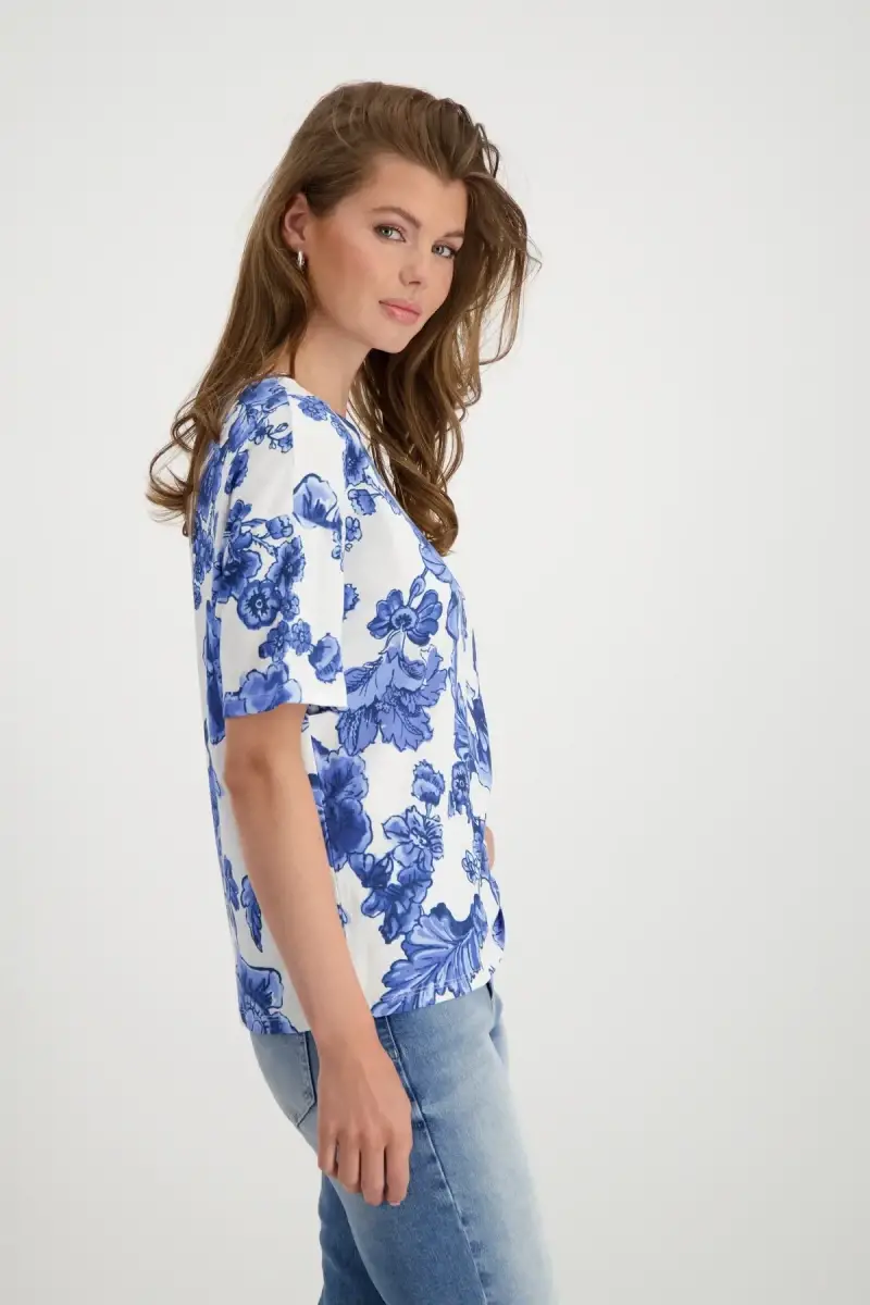 Monari T Shirt mit Blumen Versandkostenfrei