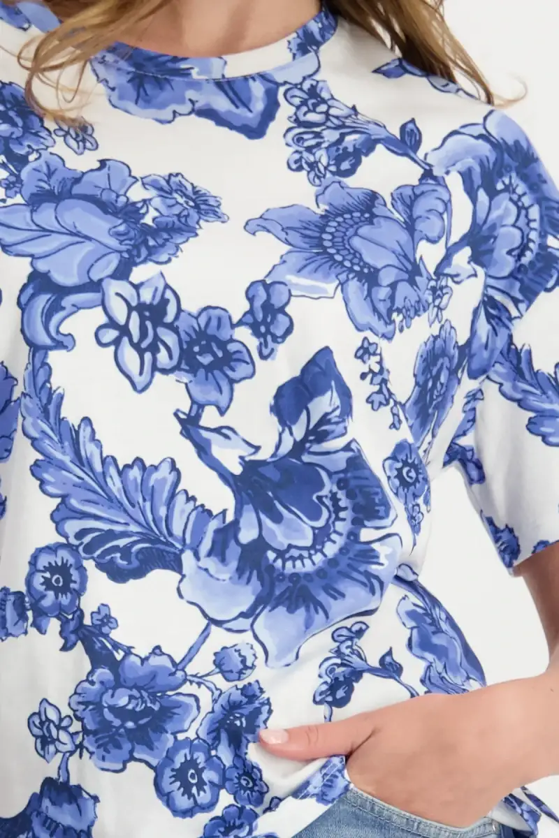 Monari T Shirt mit Blumen Versandkostenfrei