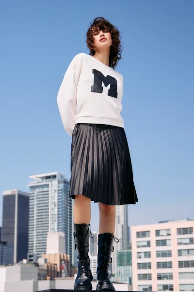 Monari Luftige Bluse mit Polaroidmuster Online Shopping