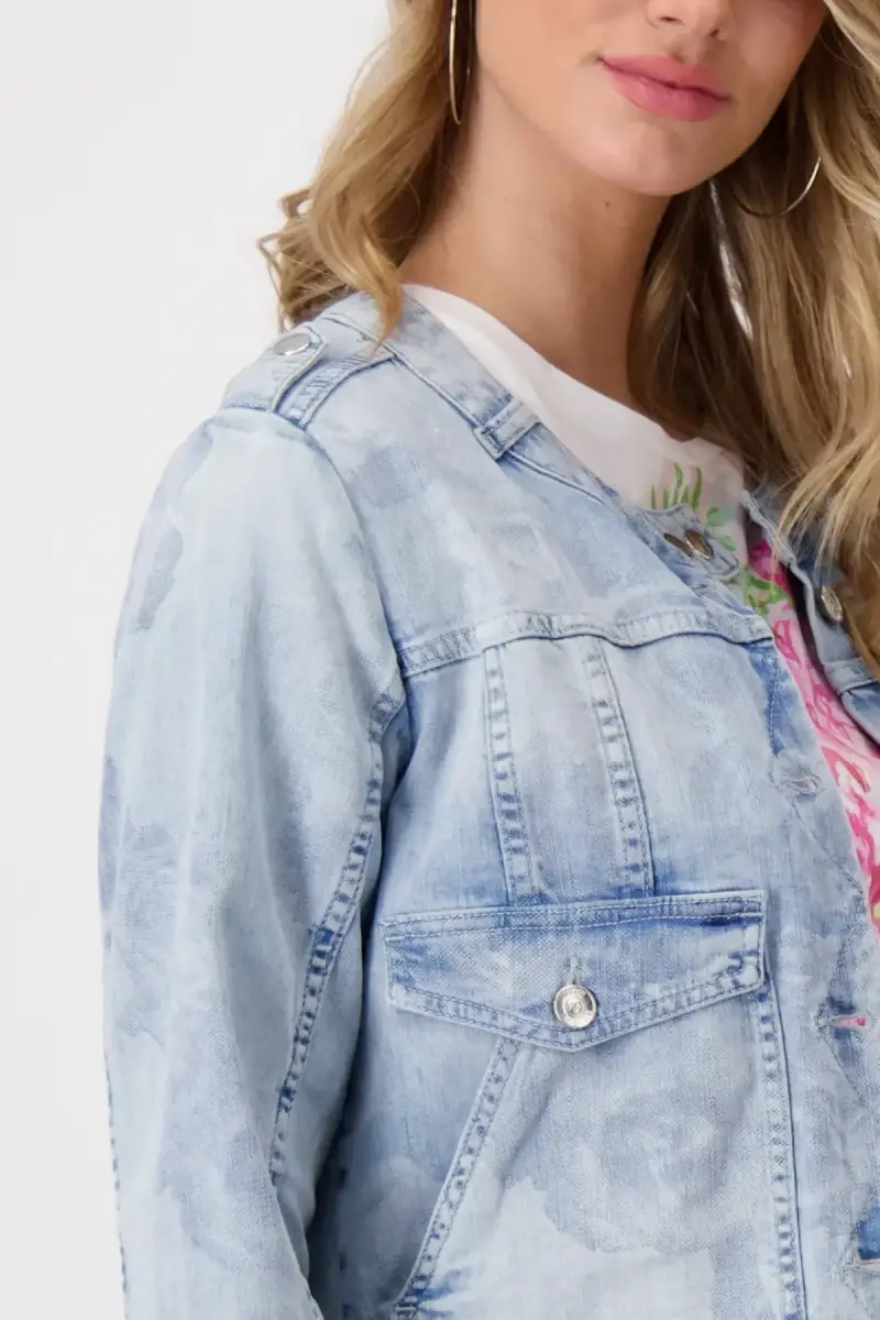 Monari Jeansjacke mit Blumenmuster Black Friday