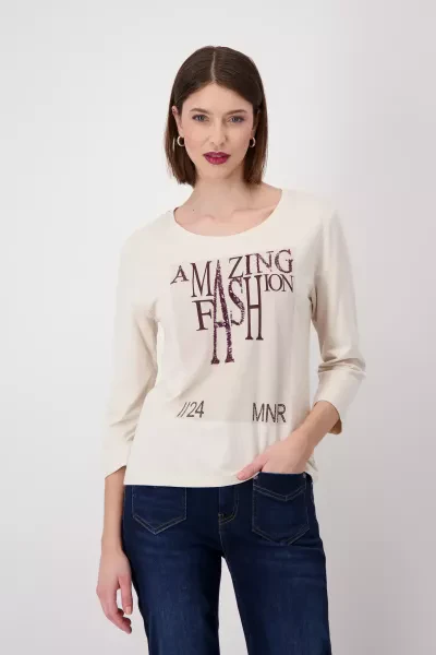 Monari Shirt mit Ikatmuster Neueste Mode