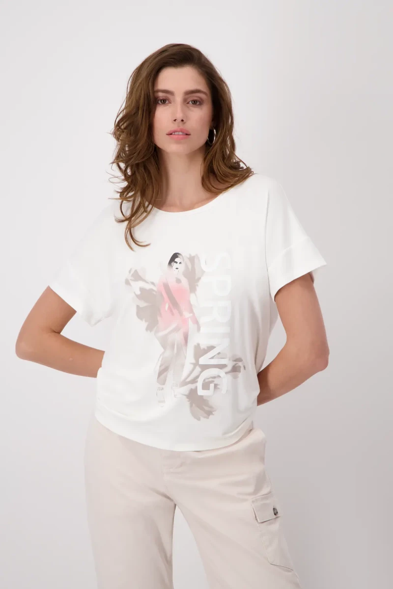 Monari T-Shirt mit Frauen Zeichnung Exklusive Angebote