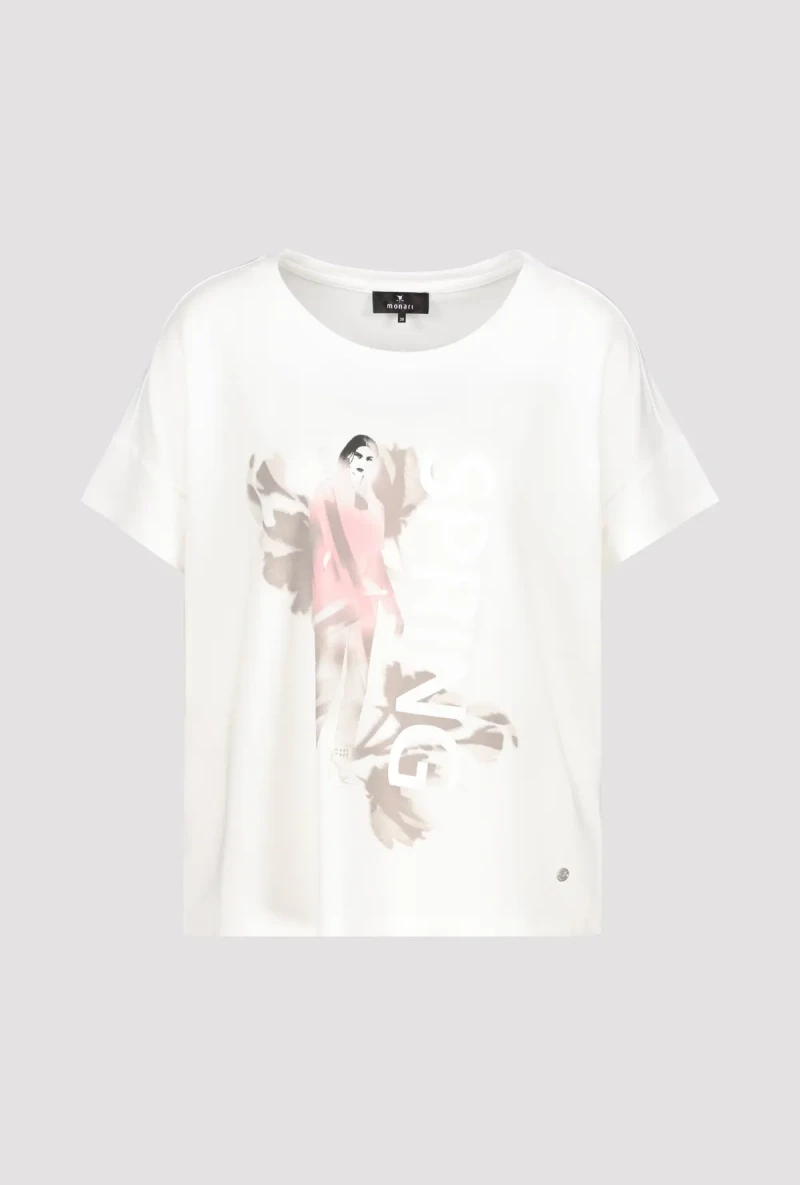Monari T-Shirt mit Frauen Zeichnung Exklusive Angebote