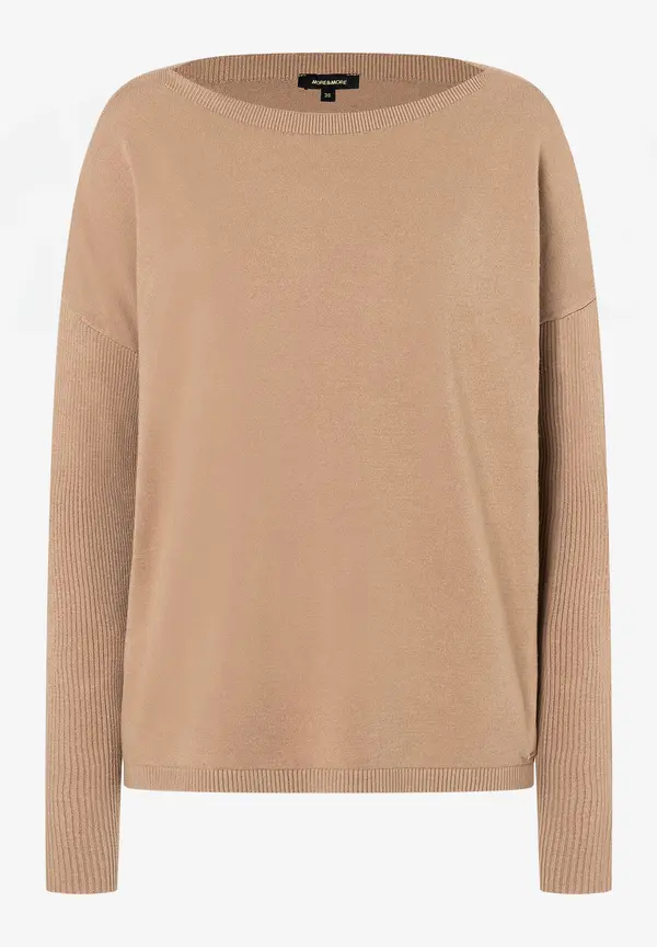 More & More Feinstrick Pullover, beige machiato, Herbst-Kollektion Begrenzte Freigabe