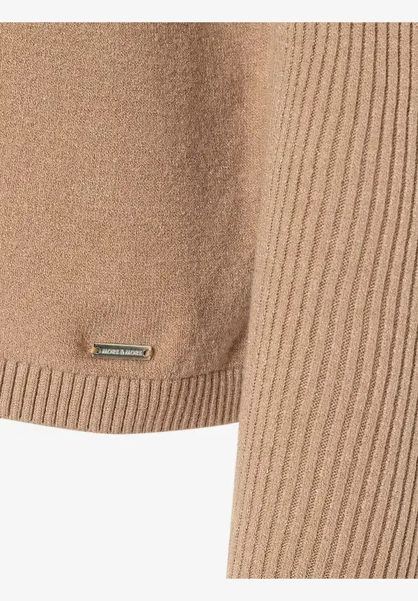 More & More Feinstrick Pullover, beige machiato, Herbst-Kollektion Begrenzte Freigabe
