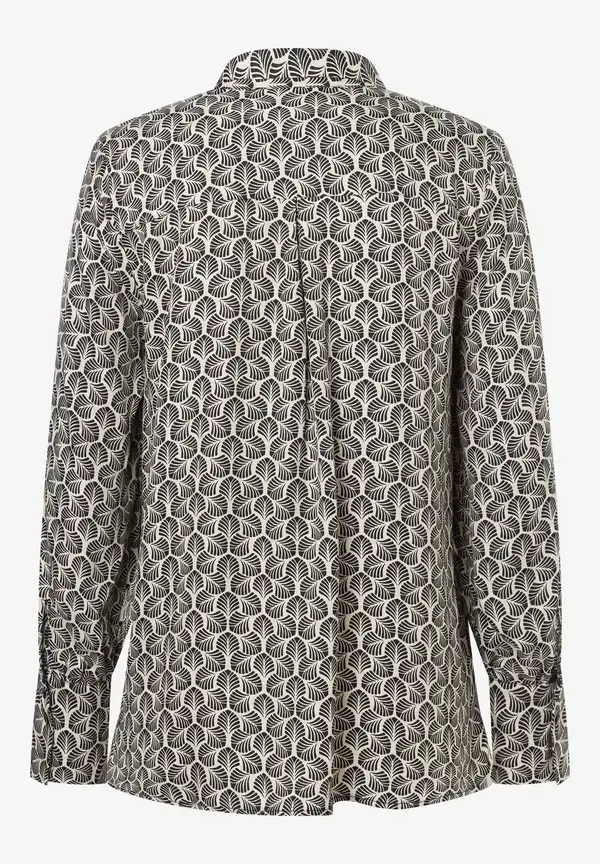 More & More Printbluse mit Schluppe, beige/schwarz, Herbst-Kollektion 50% Rabatt mit kostenlosem Versand