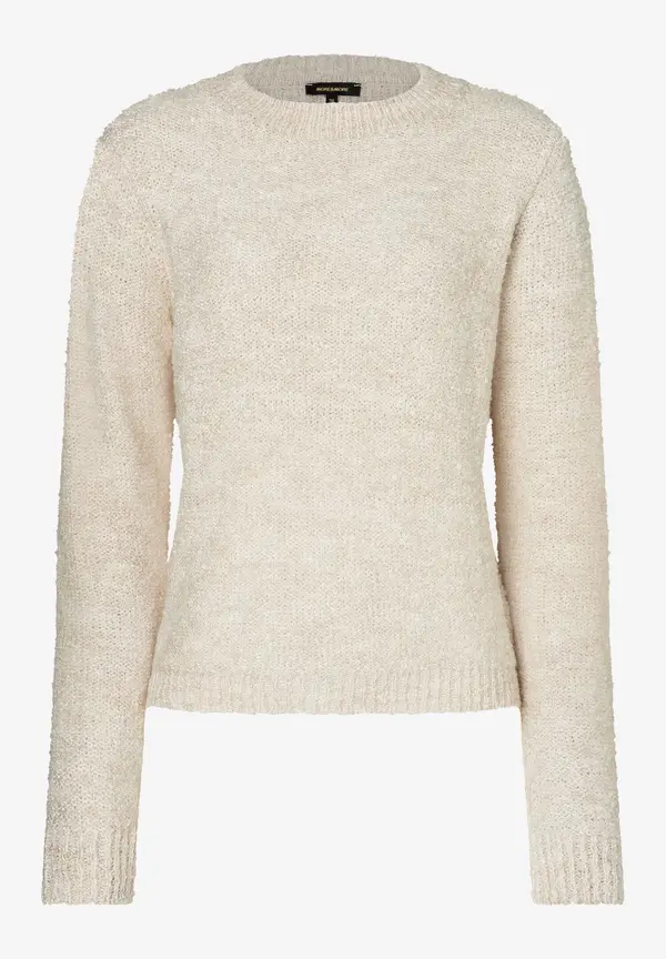 More & More Bouclé-Pullover, powder creme, Herbst-Kollektion Fabrikladen