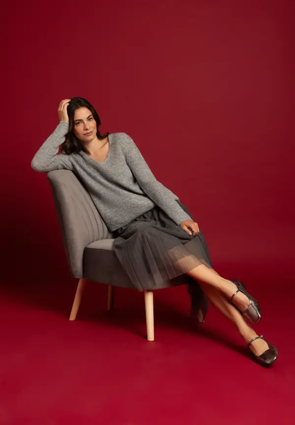 More & More Meshrock, grau, Herbst-Kollektion Online