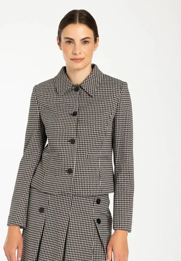 More & More Jerseyjacke, Hahnentritt-Dessin, Herbst-Kollektion im Angebot
