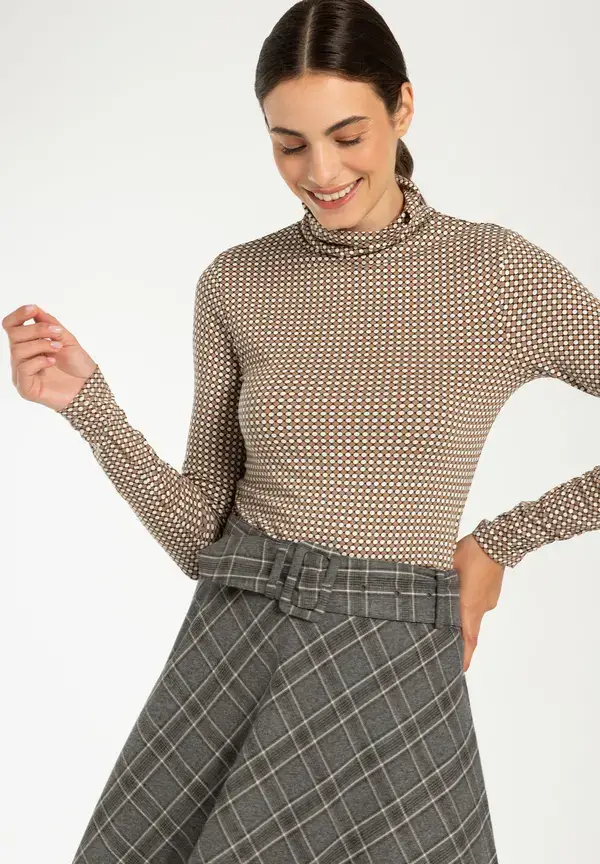 More & More Rollkragenshirt, Minimal-Print, Herbst-Kollektion Kostenloser Versand
