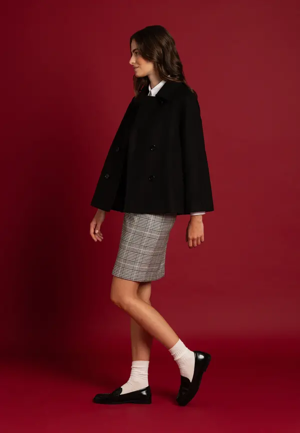 More & More Glencheck Rock, schwarz/ecru, Herbst-Kollektion Fabrikpreis