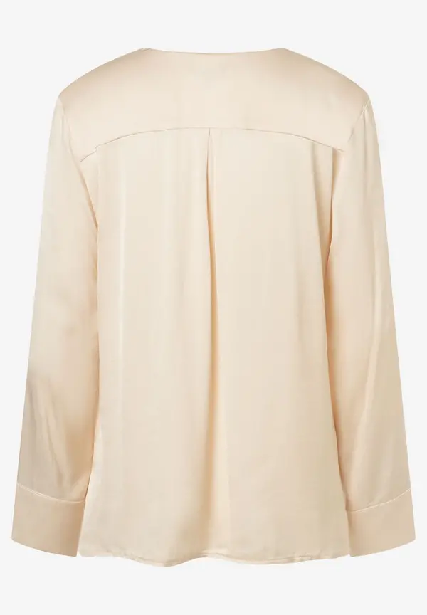 More & More Satinbluse, powder creme, Herbst-Kollektion Sonderangebot