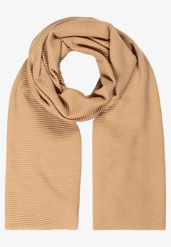 More & More Plissée-Schal, beige macchiato, Herbst-Kollektion Großer Ausverkauf