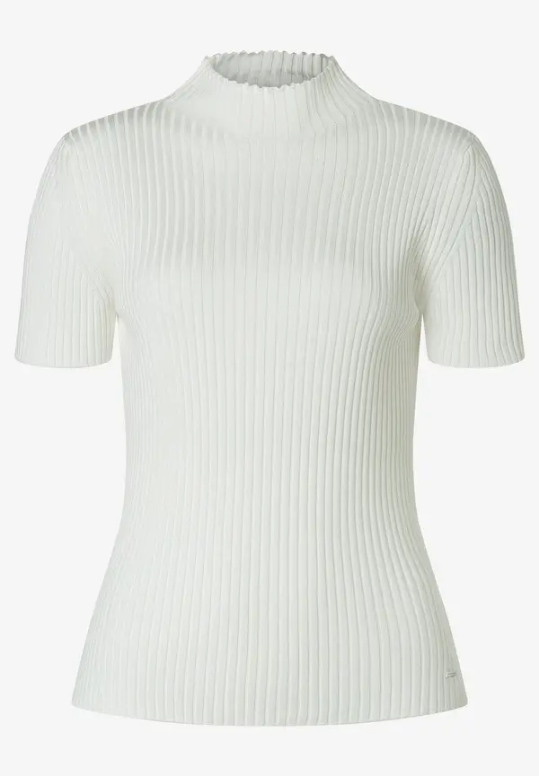 More & More Rippstrick-Pullover, Kurzarm, ecru Begrenztes Angebot