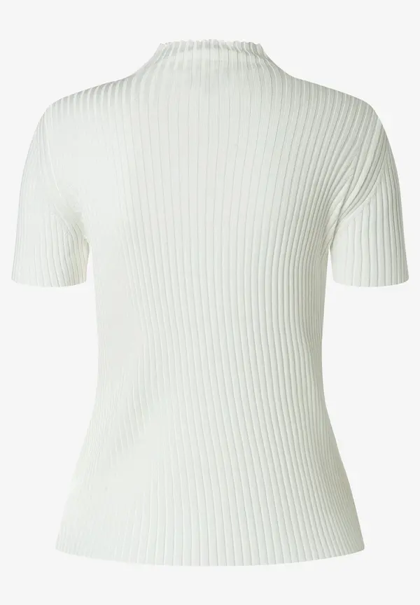 More & More Rippstrick-Pullover, Kurzarm, ecru Begrenztes Angebot