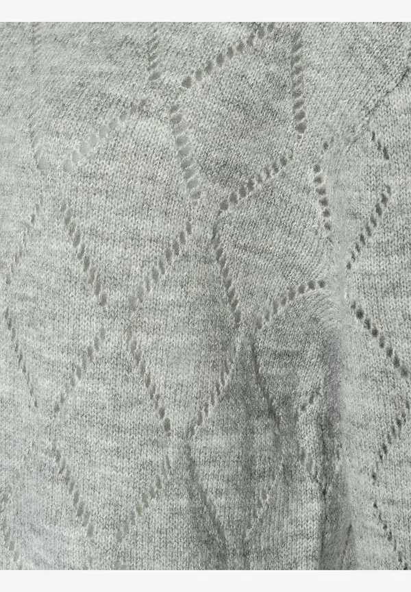 More & More Ajour-Pullover, grau melange, Herbst-Kollektion Exklusivangebot